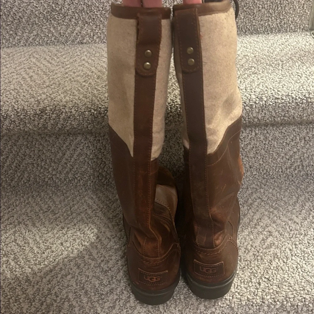 Ugg Womens Elsa leather field boots - Picture 5 of 10